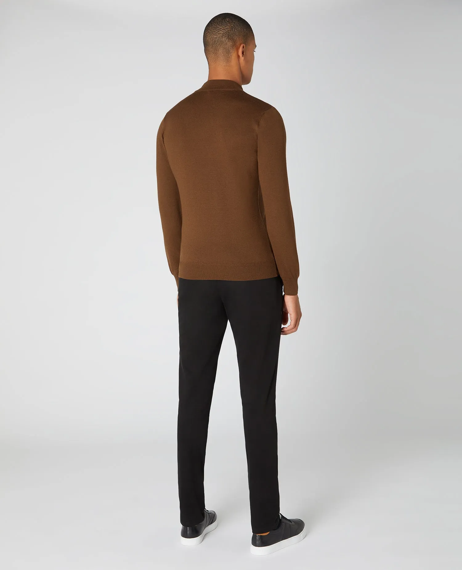 Slim Fit Merino Wool-Blend Turtle Neck Sweater