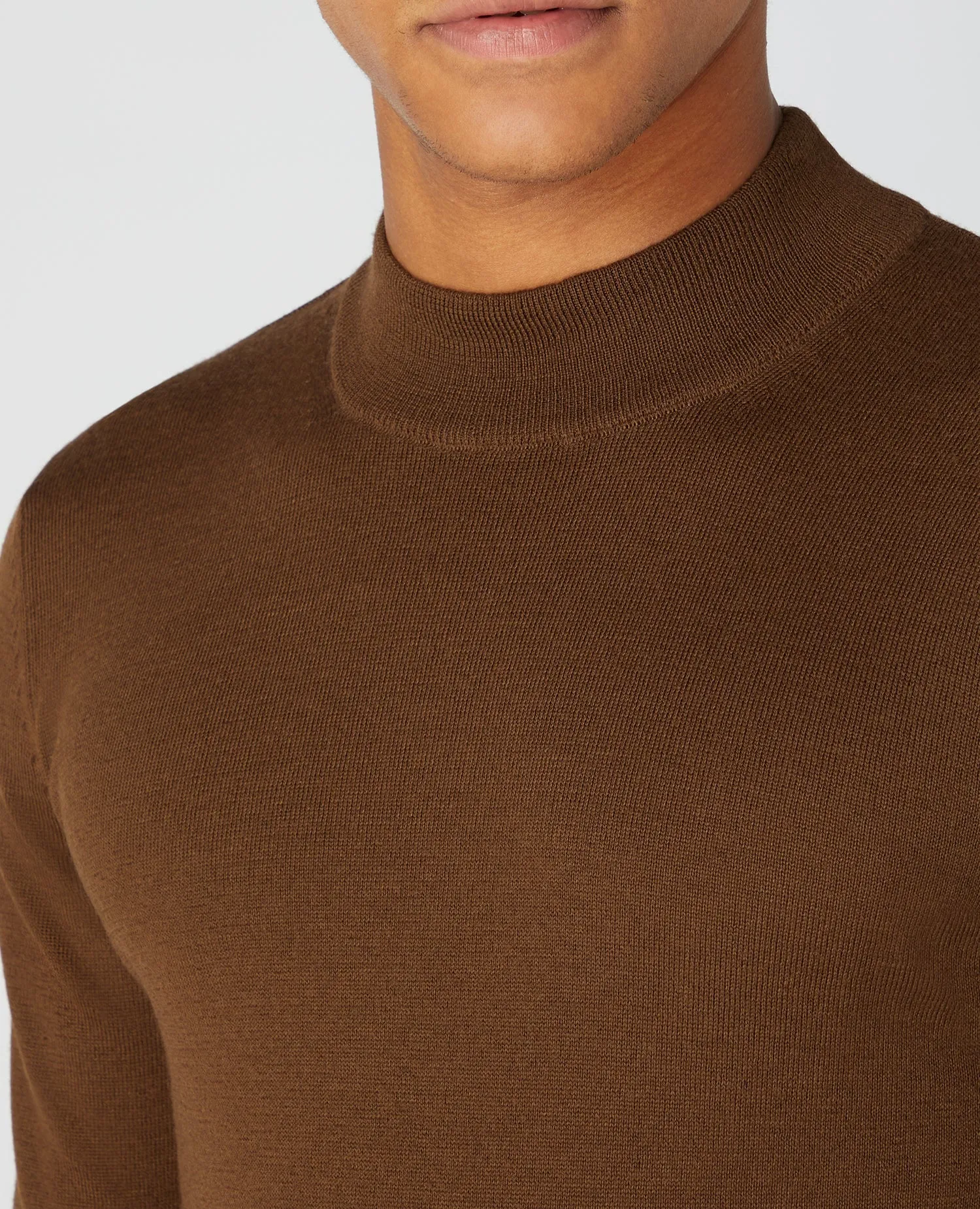 Slim Fit Merino Wool-Blend Turtle Neck Sweater