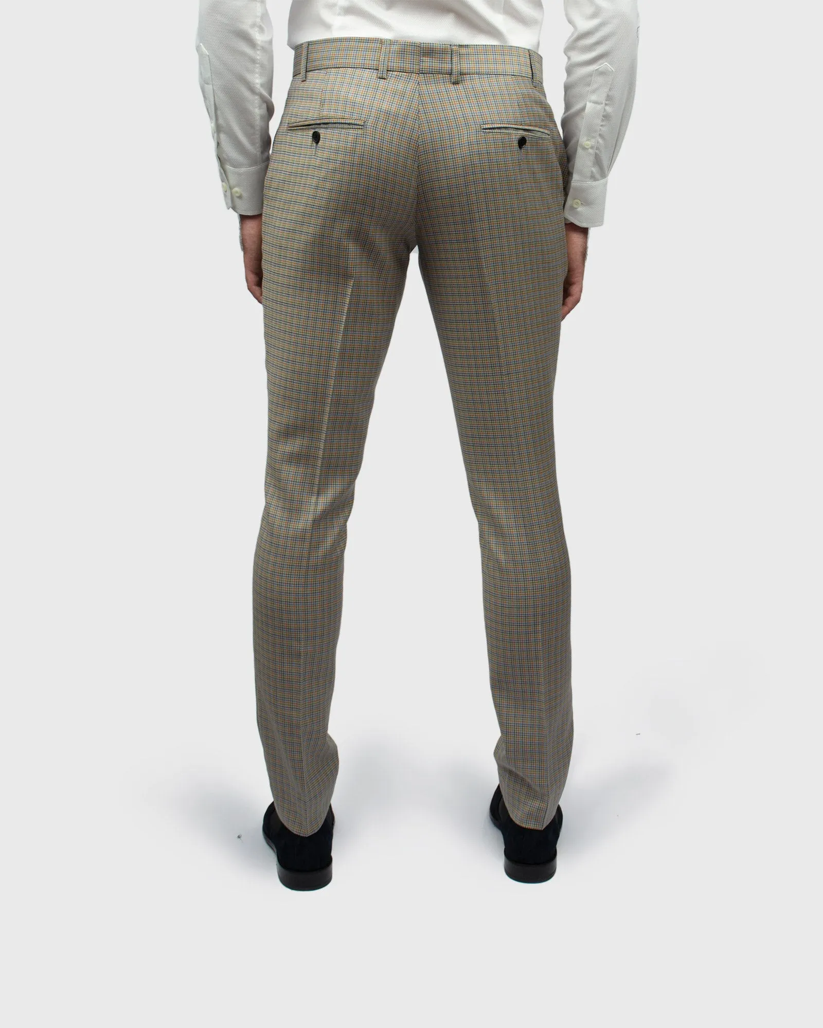 VINCENT & FRANKS S19818067 MULTI CHECK SLIM TROUSER