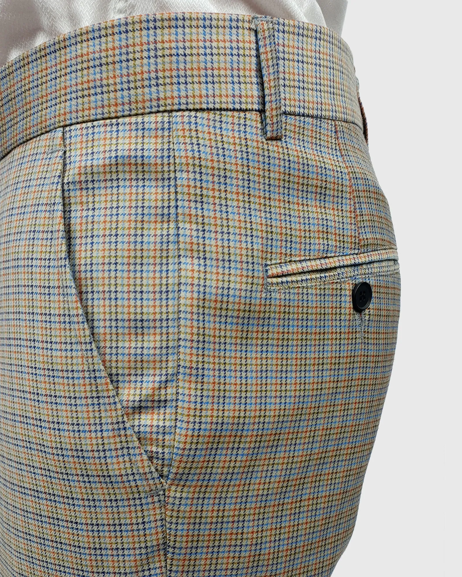 VINCENT & FRANKS S19818067 MULTI CHECK SLIM TROUSER