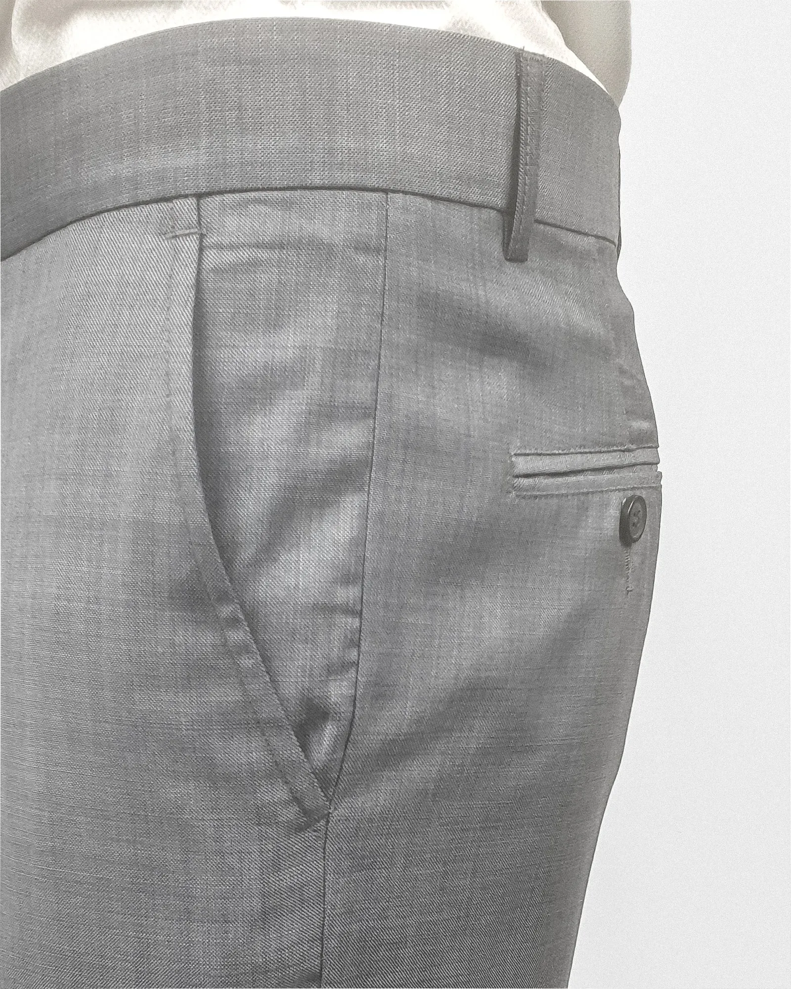 VINCENT & FRANKS S19818081 SILVER GREY SLIM TROUSER