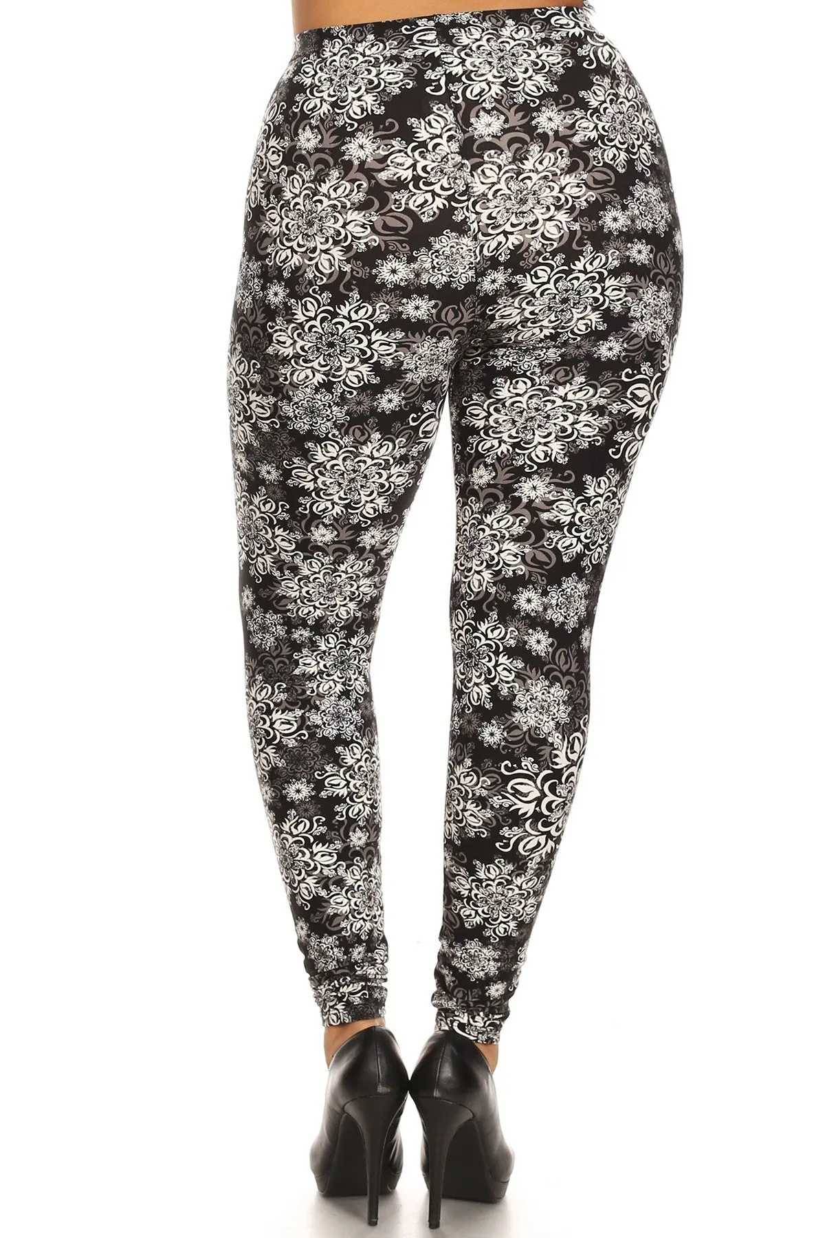 Voluptuous ( ) Plus Size Abstract Print, Full Length Leggings - Ships from The USA