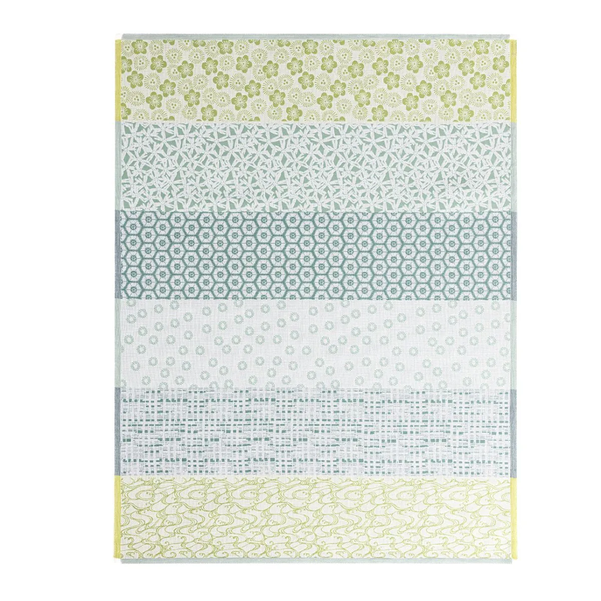 Wagara Green Tea Towel by Le Jacquard Français