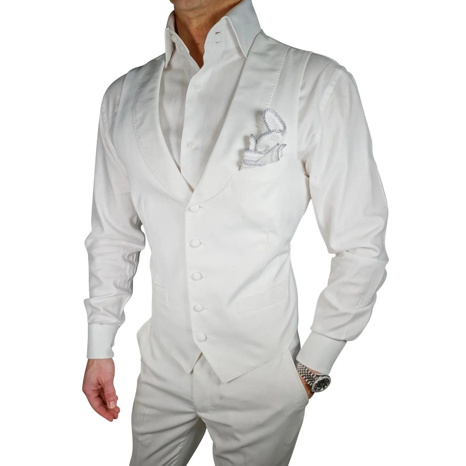 White Ciottoli Waistcoat @ The Vault