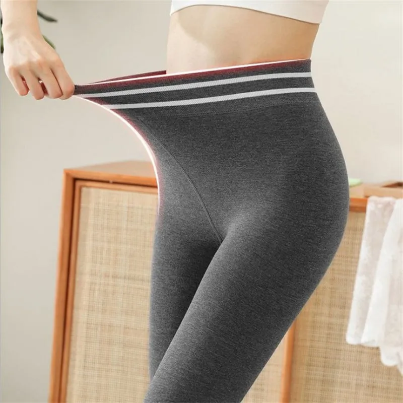 Winter Yoga Padded Thickening Warm High Waist Hip Lifting Stamped Bottom Leggings