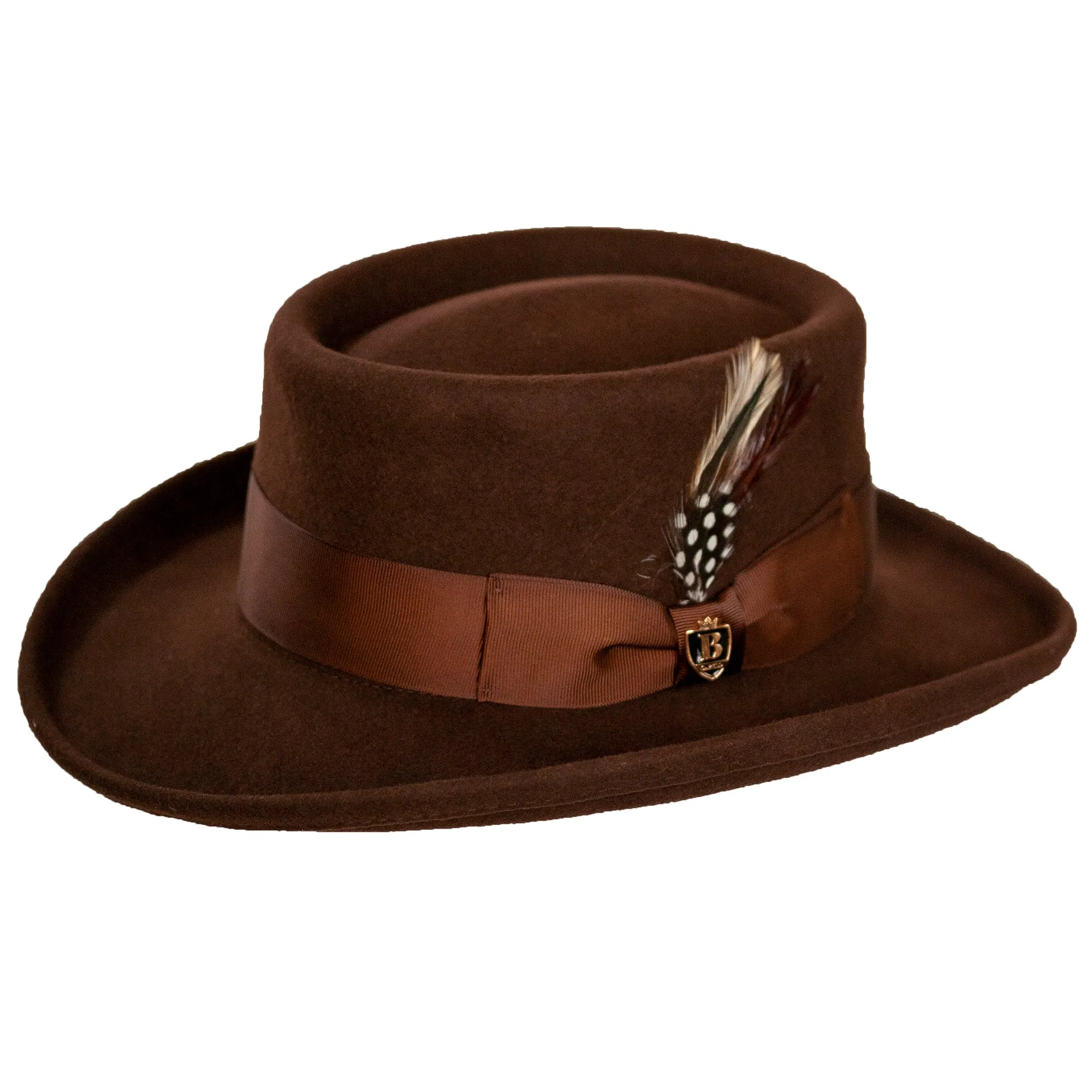 Wool Felt Wide Brim Gambler by Bruno Capelo