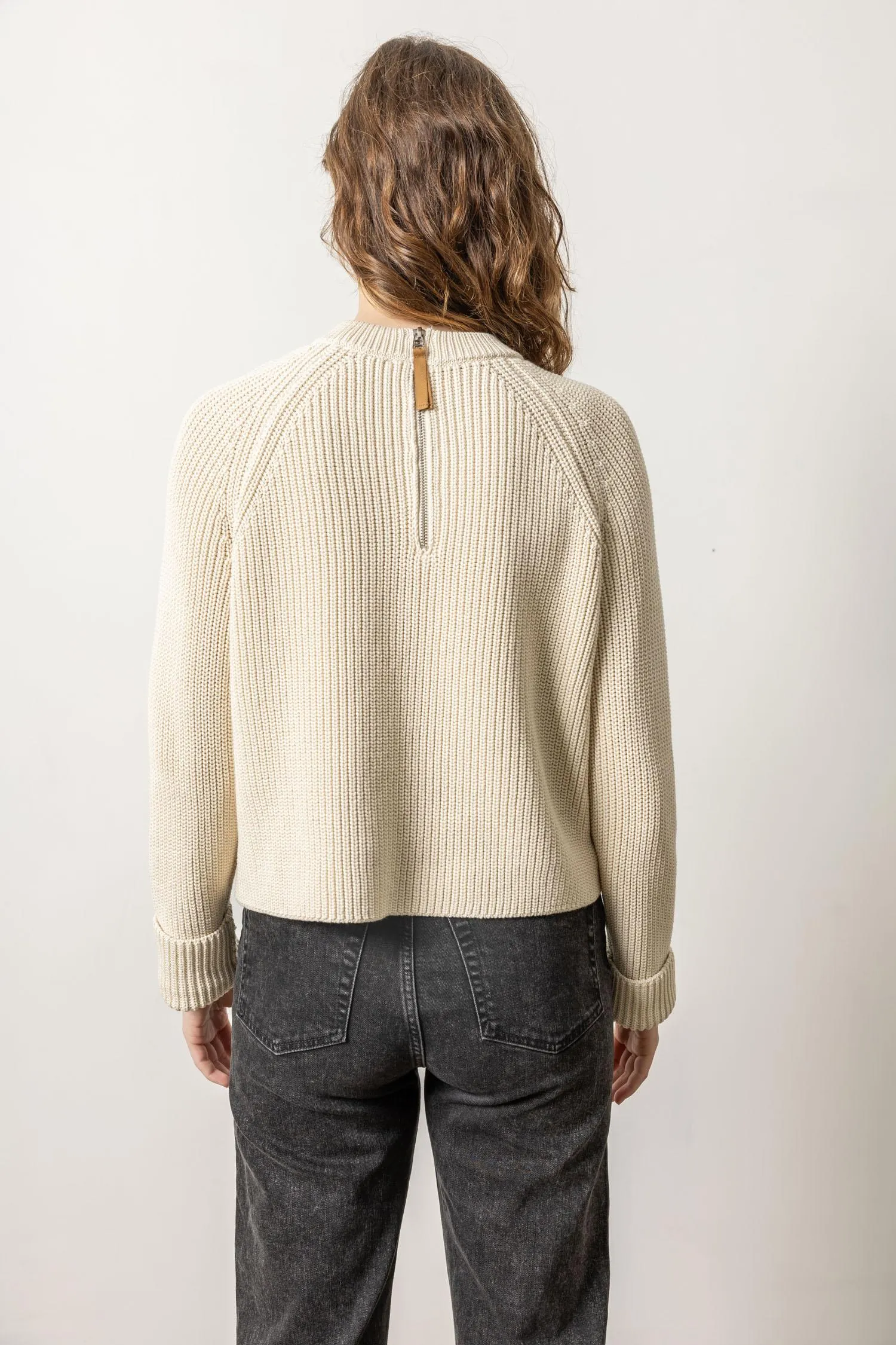 Zip Back Raglan Sweater